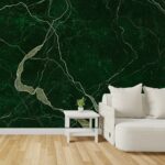 Papel de Parede Mármore Esmeralda com Veios Verdes Claros