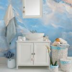 Papel de Parede Mármore Elegance Azul Claro Estilo Sofisticado e Moderno
