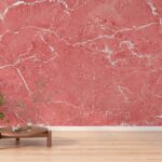 Papel de Parede Mármore Vermelho Estilo Luxuoso para Decoração Moderna Sofisticada
