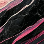 Papel de Parede Mármore Preto e Rosa Branco Autoadesivo Moderno  Luxuoso - Imagem 4