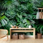 Papel de Parede Folhagens Tropicais Variedades Folhas Largas Decoração Moderna