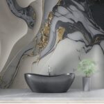 Papel de Parede Mármore Acinzentado - Elegância Atemporal Autocolante Lavável - Imagem 4