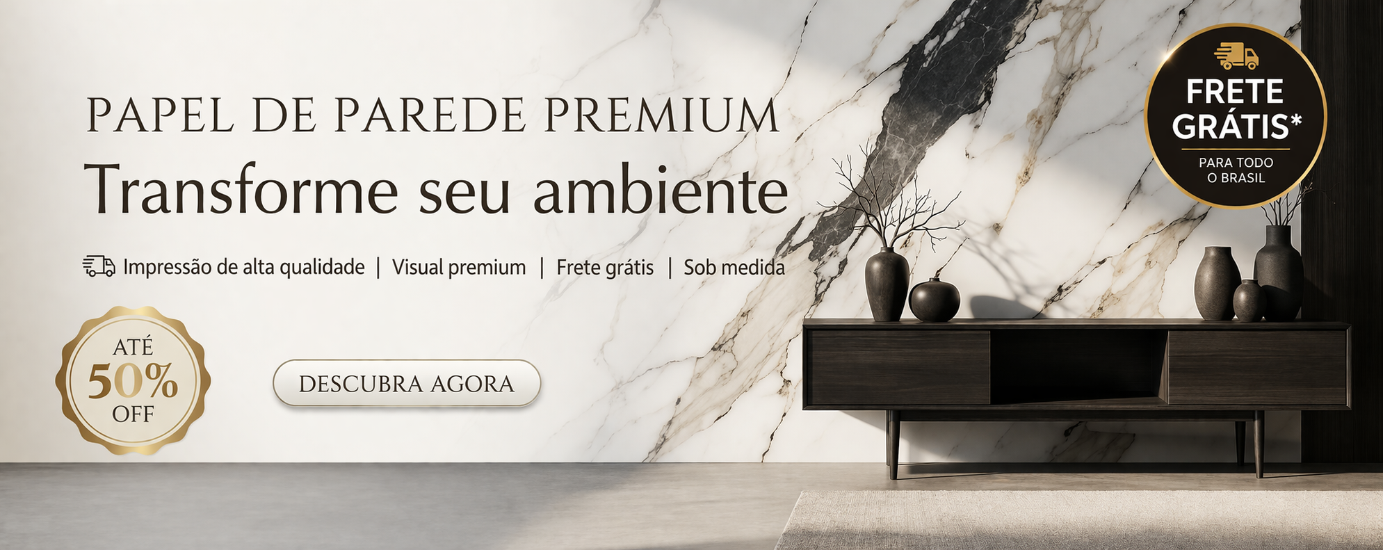 Papel de parede sofisticado e moderno